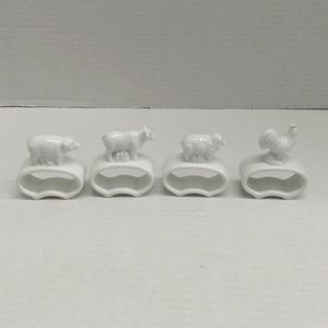 Animal Napkin Holders Rings Pig Cow Sheep Chicken Rooster 4